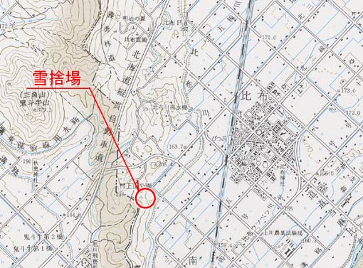 雪捨て場位置図の画像